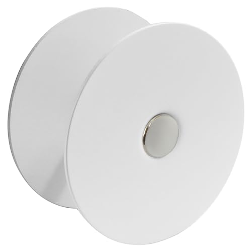 1 Pack Door Hole Cover Plate, 2-5/8" Diameter Deadbolt Cover, Hole Filler Plate with 1.2" & 1.6" Screws and 0.7" Nut, for Enhanced Home Security and Privacy（White） - color: White, size: 1 Piece