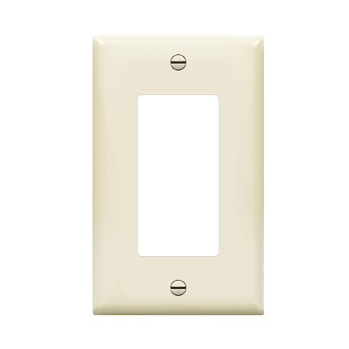 ENERLITES Decorator Light Switch or Receptacle Outlet Wall Plate, Gloss Finish, Size 1-Gang 4.50" x 2.76", Unbreakable Polycarbonate Thermoplastic, 8831-LA, Light Almond - color: Light Almond, size: Standard Size