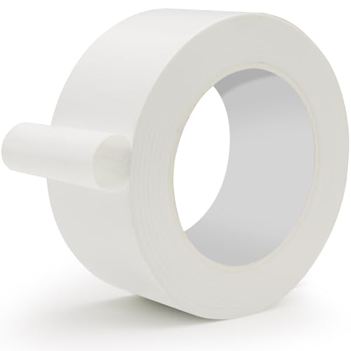 White Duct Tape Heavy Duty Waterproof, 2 Inches x 32 Yards, Strong, Durable, Easy-Tear by Hand, Residue-Free for Home Repairs, Fixed Carpet Edge, DIY Projects - color: White