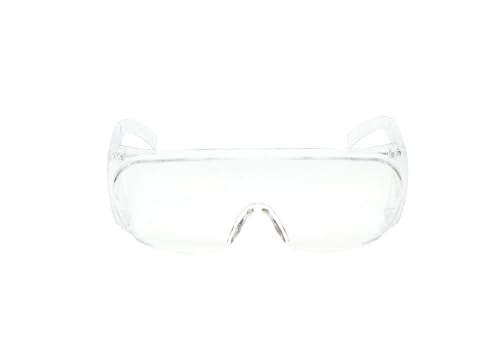 Calabria Fit Over Safety Glasses | Polarized Sunglasses Over Glasses | Wrap Around Anti-Fog | Scratch Resistant | Unisex - color: Clear