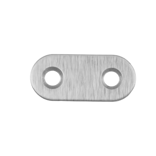 Woogim 40PCS Flat Straight Brace Stainless Steel Flat Plate Straight Brackets Furniture Repair Connecting Plate for Bookshelf, Table and Chair Repair,1.41"*0.62"/36 * 16mm-2 Holes Screws Included