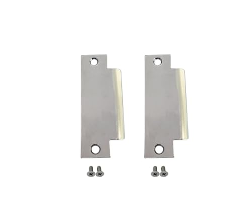 QCAA Steel Filler Plate for ANSI Strike, T-Shape Strike, Cylindrical Lock Prep, 4-7/8" x 1-1/4", Nickel, 2 Pack, Made in Taiwan - color: Nickel, size: 2 Pack