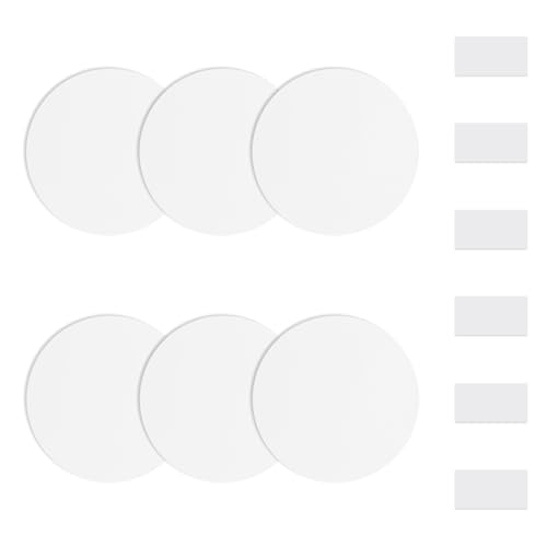 Wall Hole Cover Plate, 6Pcs PVC Plastic Ceiling Cover Blank Round Decorative Wall Plate Repair Kit for Floor, Ceiling and Wall (7 Inch) - color: White, 7in, size: Round-6pcs