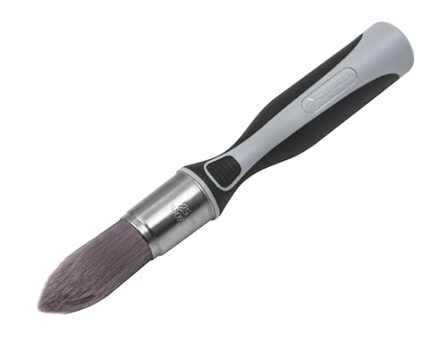 ROLLINGDOG Trim Paint Brush - 25mm Edge Paint Brush Pointed Round Detail Brush Edge Painting Tool for Wall Corners,Doors,Cabinets and Detailed Molding - color: Round Chalk Paint Brush