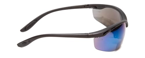 Calabria 91348 BIFOCAL Safety Glasses Z87 Impact Rated Black & Blue Mirror +1.50 - color: Blue Mirror With Pouch