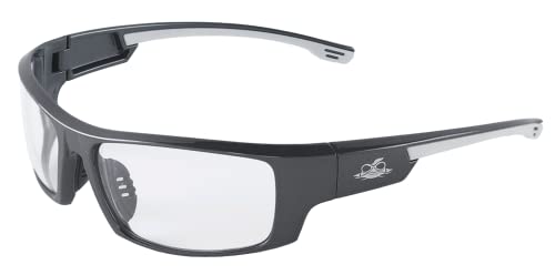 Bullhead Safety Eyewear Dorado Glasses – Enhanced Anti-Fog, Lightweight, Impact/Scratch Resistant, UV Blocking Sunglasses for Hunting/Shooting, Outdoor Sports, Auto-Repair, Clear/Shiny Pearl Gray - color: Clear Lens, Shiny Pearl Gray Frame, style: Perform