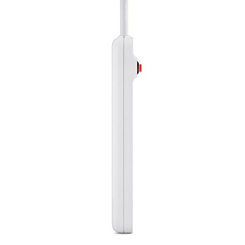 Belkin 6-Outlet Power Strip With 3ft Cord, White - size: 3-Foot Cable, style: Standard Plug - Single Pack