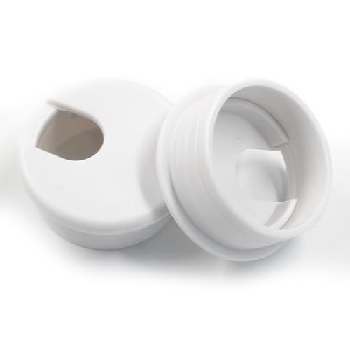 2pcs 1-3/4 Inch Desk Grommet, Plastic Desk Hole Cover, White Cable Hole Cover, Desk Hole Grommet for Wire Cord Organizing Office Computer Desk - color: White, size: 1-3/4 Inch