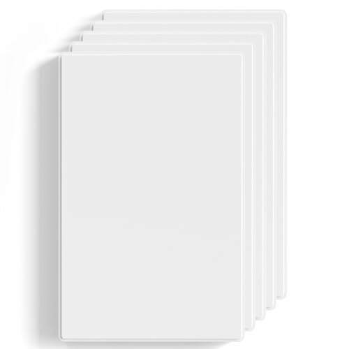 ELEGRP Blank Wall Plate Cover, 1-Gang Screwless Blank Outlet Plate, Mid-Size 4.88" x 3.13" Unbreakable Thermoplastic Blank Faceplate Cover for Unused Outlets/Switches, UL Listed (5 Pack, Matte White) - color: White, size: 5 Pack