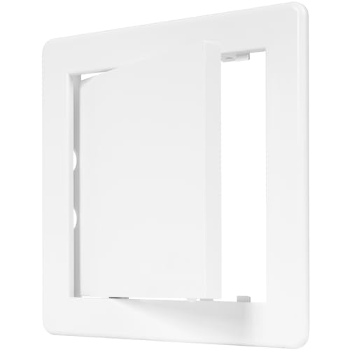 6" x 6" White ABS Plastic Plumbing Access Panel - Wall Access Panel for Drywall - Wire Cover for Wall Covering Panels - Electricity, Heating Alarm, Bathroom Ceiling Or Wall Hole Cover - color: White, size: 6x6 Inch