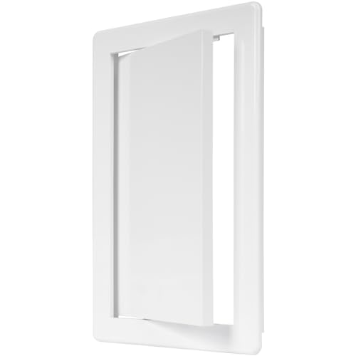 6" x 10" White Plastic Access Panel. Service Shaft Door Panel. Plumbing, Electricity, Heating, Alarm Wall Access Panel for Drywall. Bathroom Services Access Hole Cover. (6" x 10") - color: White, size: 6x10 Inch