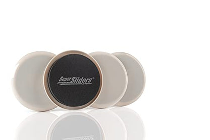 Super Sliders 3 1/2" Round Reusable Furniture Sliders for Carpet Easily Move Medium to Large Sized Items Across Carpet, 4 Pack Beige - color: Beige, size: 4 Count (Pack of 1)