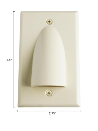 Skywalker Single Gang Bundled Cable Wall Plate (Almond) - color: Almond