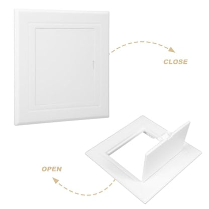 jojofuny Access Panel for Drywall, 3 X 3 Inch PVC Toilet Wall Access Panel, Plumbing Cover Plate for Bathroom, White