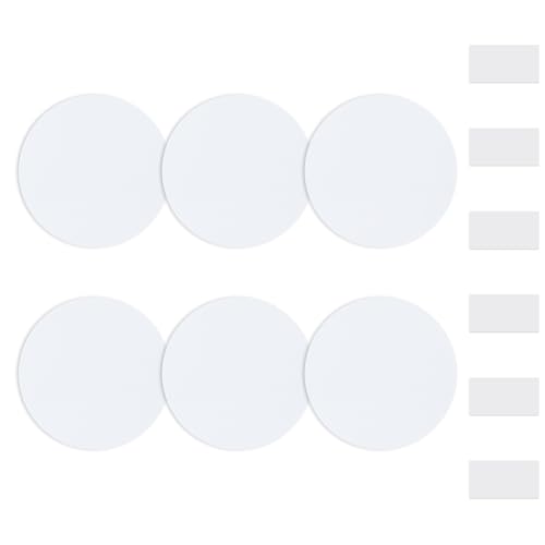 Round Wall Hole Cover Plate, 6Pcs PVC Plastic Ceiling Cover Blank Round Decorative Wall Plate for Holes,Scratches(Pure White,63mm) - color: White,2.5in, size: Round-6pcs