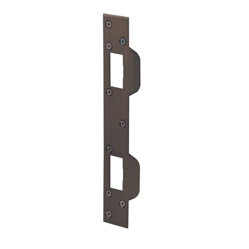 Prime-Line U 10538 Maximum Security Combination Door Strike 5-1/2 In. Hole Spacing 1-5/8 x 11 In. with Screws Classic Bronze Finish (Single Pack) - color: Classic Bronze