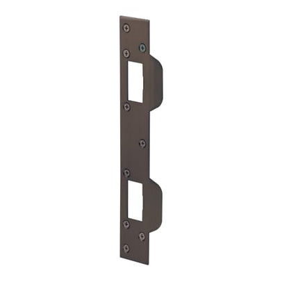 Prime-Line U 10538 Maximum Security Combination Door Strike 5-1/2 In. Hole Spacing 1-5/8 x 11 In. with Screws Classic Bronze Finish (Single Pack) - color: Classic Bronze
