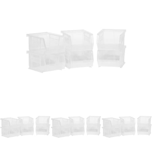 Akro-Mils 30210 AkroBins Plastic Storage Bins,Space-Saving Stackable Bins for Garage,Pantry,Craft Organization,5-Inch x 4-Inch x 3-Inch,Clear,(Pack of 24) - color: Clear, size: 24 Pack