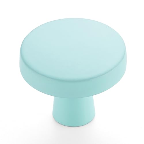 Ravinte 25 Pack Drawer Pulls 1-1/4 Inch Kitchen Cabinet Knobs Solid Round Dresser Drawer Knobs Green Dresser Knobs Drawer Knobs Simple Cabinet Hardware for Cupboard Drawer Pulls - color: Green