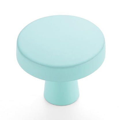 Ravinte 25 Pack Drawer Pulls 1-1/4 Inch Kitchen Cabinet Knobs Solid Round Dresser Drawer Knobs Green Dresser Knobs Drawer Knobs Simple Cabinet Hardware for Cupboard Drawer Pulls - color: Green