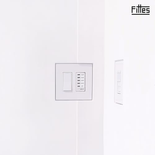Fittes Modern Flush Wall Outlet Switch Receptacle Mount, 2 Gang, Customizable, ABS Lite, White, 5 Pack - size: 2 Gang, style: 5 Pack