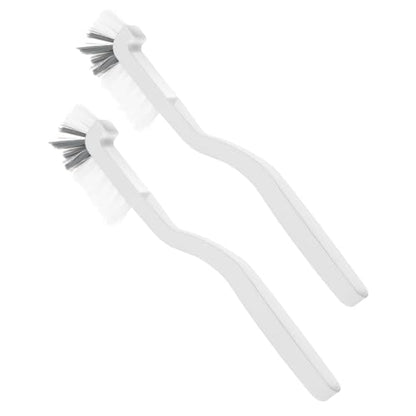 Gjinxi 2Pcs Small Scrub Brushes, Kitchen Scrub Brush with Handle, Right Angle Cleaning Brush, Stiff Bristle Brush for Clean Dish Sink Bathroom Window Track Household Edge Corner Crevice Tile Floor