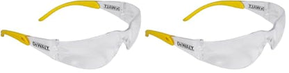 DEWALT DPG54-1D Protector Clear High Performance Lightweight Protective Safety Glasses with Wraparound Frame (Pack of 2) - size: One Size (Pack of 2)