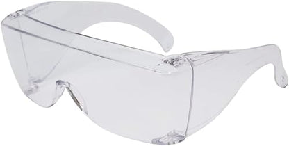 Calabria 3000 Fitover Safety Glasses with Uni-Lens – [Clear] Wrap Around Eye Protection | Anti-Fog Scratch Resistant | Protective Eyewear - color: Clear