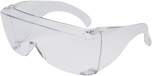 Calabria 3000 Fitover Safety Glasses with Uni-Lens – [Clear] Wrap Around Eye Protection | Anti-Fog Scratch Resistant | Protective Eyewear - color: Clear