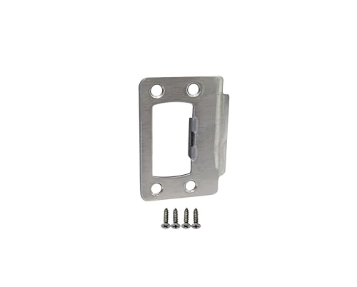 QCAA Stainless Steel Door Latch Restorer Strike Plate, Universal Door Lock Plate, 2-1/4" x 1-3/4", Satin SS304, 1 Pack, Made in Taiwan - color: Satin SS304(2-1/4"), size: 1 Pack