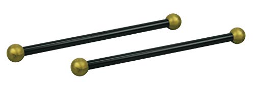 Solus SCA-335-2PK 15" Aluminum Cross Arm Ladder for Outdoor Lamp Posts and Poles, Easy to Mount, Maintenance Free and Weather Resistant, Black Bar with Gold Caps, Pack of 2 - color: Black, size: Pack of 2