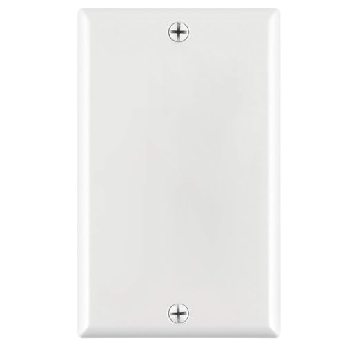 Cmple - 1 Gang Blank Wall Plate, Standard Size, Polycarbonate Thermoplastic Panel GFCI Wall Plate with Screws - White - color: Blank 1 Gang White, size: Single