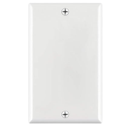 Cmple - 1 Gang Blank Wall Plate, Standard Size, Polycarbonate Thermoplastic Panel GFCI Wall Plate with Screws - White - color: Blank 1 Gang White, size: 10 Pack