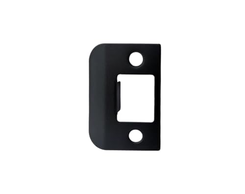 QCAA Solid Brass Extended Lip Strike, 1-1/2"X2-1/4", Matte Black, 1 Pack, Made in Taiwan - color: Matte Black(1-1/2"), size: 1 Pack