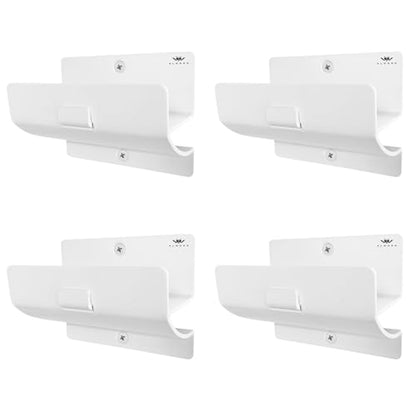 Ladder Hooks Set of 4 – White Heavy Duty Garage Wall Hooks, Use as Ladder Holder, Step Stool Hanger - color: White, size: Pack of 4 Hooks