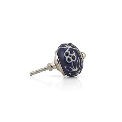 Craft Trade Ceramic Cabinet Knobs & Drawer Knobs – Kitchen Cabinet Hardware, Cupboard Handles, Dresser & Furniture Knobs – Decorative Handmade Pulls (Blue, Set of 25) - color: Blue, style: 25