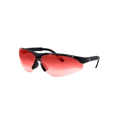 Walker's Elite Sport Shooting Glasses - Impact-Resistant Anti-Fog Non-Slip Adjustable UV Protection Hunting Sports Glasses - color: Vermillion