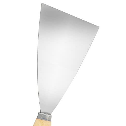 Putty Knife, 2 PCS 3.5 Inch Metal Scraper, wooden Handle Spackle Knives for Drywall, Decals, Wall paper, Patching, Painting, Taping, Scraping Coating