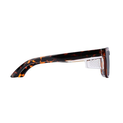 Safety Polycarbonate Polarized Sunglasses for Men and Women UV400 Protection and Includes ANSI Z87 - color: Leopard-polarized