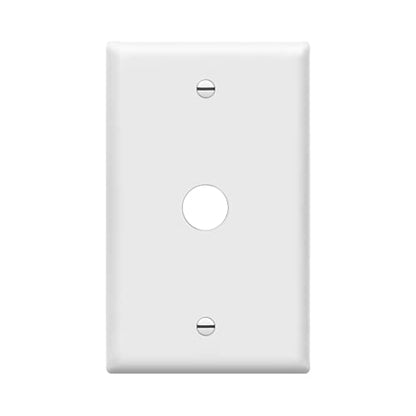 ENERLITES 0.625" Hole Phone/Cable Wall Plate, Standard Size 1-Gang 4.50" x 2.76", Polycarbonate Thermoplastic, 8861-W, White - color: White, size: Standard Size
