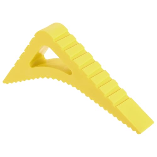 uxcell 1 Pcs Door Stoppers for Bottom of Door, 0.83 inch Door Stops, Rubber Door Stopper Wedge, Window Stopper Door Gaps Sturdy Stackable, Yellow - color: Yellow