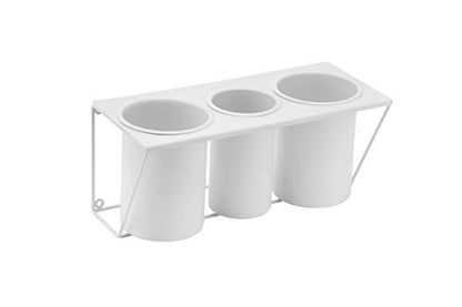 JackCubeDesign Wall Mount Hair Dryer Holder Hair Styling Product Care Tool Organizer Bath Supplies Accessories Tray Stand Storage Bathroom Steel (White) MK470A - color: White