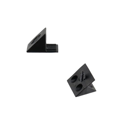 Oedema 150 Pcs Drawer Bottom Support Brackets Drawer Bottom Sagging Repair Fix Mending Wedges 90 Degree Drawer Plastic Angle Code Bracket Fastener, Black - color: Black