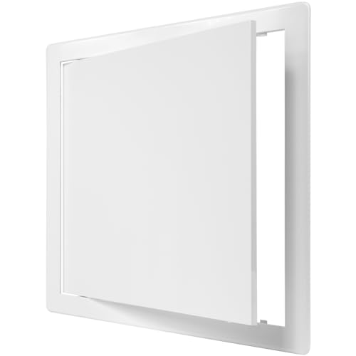 12" x 12" White Plastic Access Panel. Service Shaft Door Panel. Plumbing, Electricity, Heating, Alarm Wall Access Panel for Drywall. Bathroom Services Access Hole Cover - color: White, size: 12x12 Inch