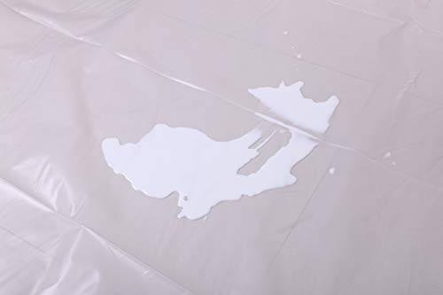 Plastic Sheeting (10' x 25') Long, 6 Mil Polyethylene Film & 12 Pack of Painters Plastic Drop Cloth 9x12 Feet.