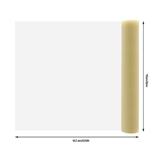 Carpet Protector Mat, 36" x 500' Floor and Surface Shield with Self Adhesive Strong and Durable Carpet Protection Film, Easy Unwind and Clean Removal Floor Protector Tape