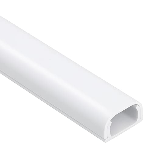 ZhiYo Wire Covers for 2 Cords, Wire Hider on Wall Mounted, White Cord Cover Kit, Cable Cover Cable Concealer for Extension Cord, Ethernet Cable, Speaker Wire, 0.7in(W) x 0.4in(H) - color: White, size: W0.7in X H0.4in X L68in