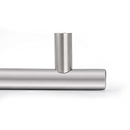 Probrico 5 Pack|Brushed Nickel T Bar Cabinet Pulls Stainless Steel Kitchen Cabinet Drawer Handles, 6-1/3 inch Hole Centers, Euro T Bar Pulls - color: Brushed Nickel, size: hole center 6-3/10"