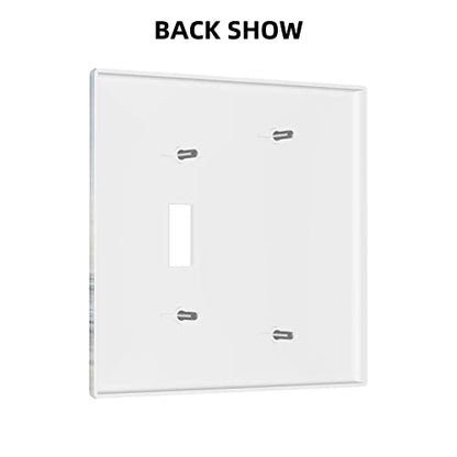 Beach Ocean Scenery Combination Wall Plate 2 Gang 1 Blank 1 Toggle Light Switch Cover Decorative Switch Plate Outlet Cover, 4.5 x 4.5 Inch - color: 1 Blank 1 Toggle Wall Plate