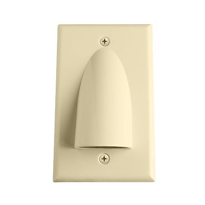 Single Gang Bundled Cable Wall Plate, Ivory - color: Ivory